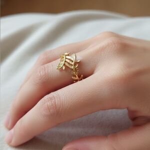 Gold Leaf Branch Ring